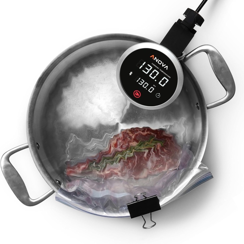 Anova Culinary Sous Vide Precision Cooker (800W, Bluetooth) + Vacuum Bags Kit